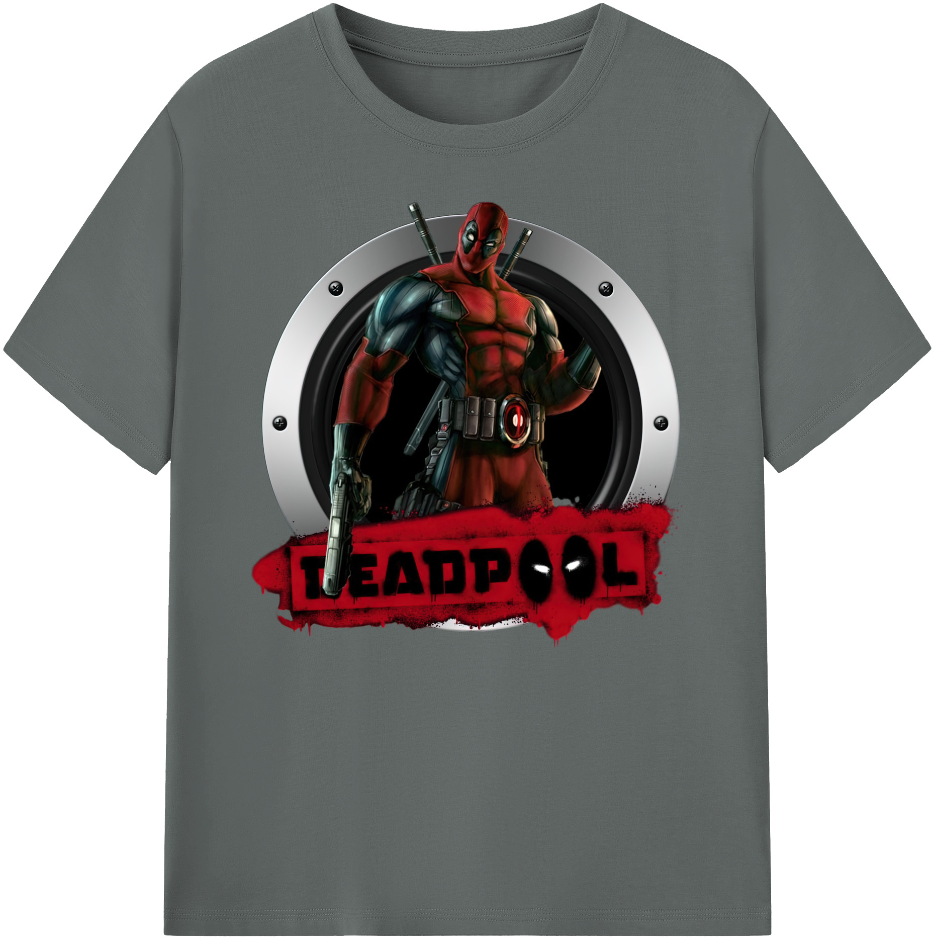 （画像用） Deadpool デッドプール 綿100％ メンズ半袖Tシャツ｜肌触りやわらか＆通気性